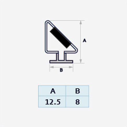 008N 90 profile drawing with dimensions