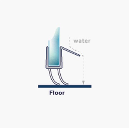009B1 fitting diagram: where the seal sits on the glass