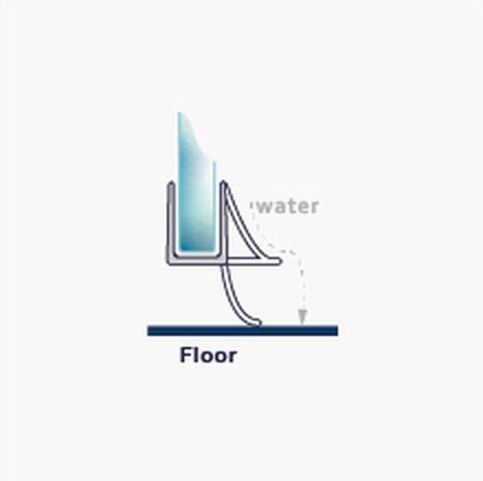 009C fitting diagram: where the seal sits on the glass