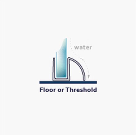 009D fitting diagram: where the seal sits on the glass