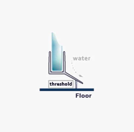 009F1 fitting diagram: where the seal sits on the glass