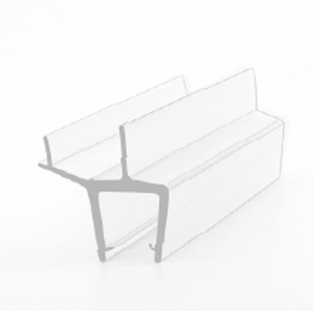 009F2 shower door bottom seal, product photo