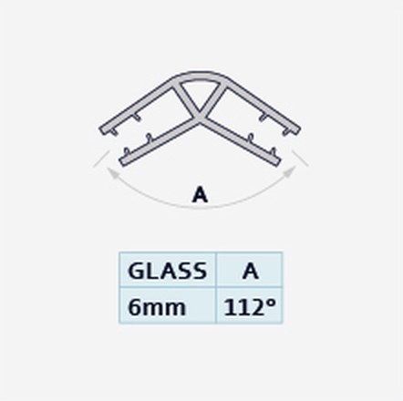 026-112° profile drawing with dimensions