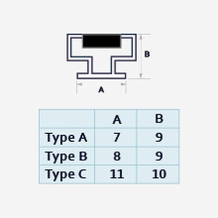 A-Magnet02 profile drawing with dimensions