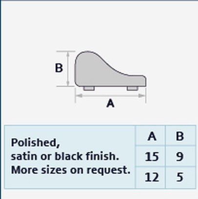 Aluminum Threshold H10A profile drawing with dimensions