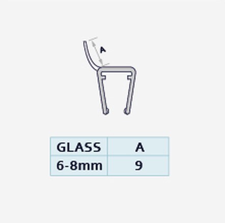 Dual 005i profile drawing with dimensions