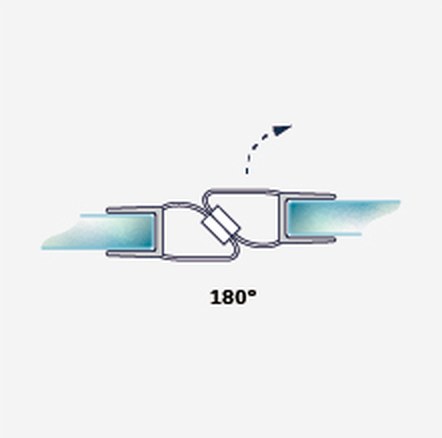 Dual 008A1W-180 fitting diagram: where the seal sits on the glass