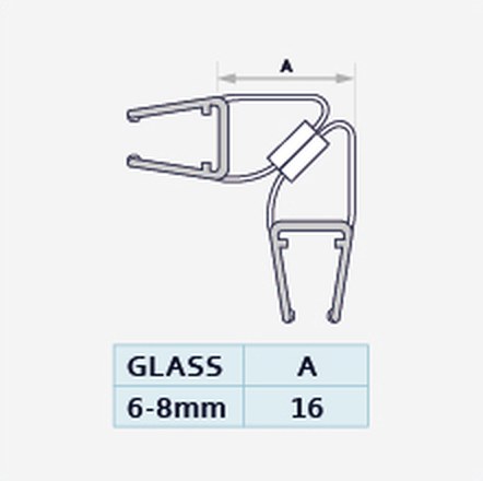 Dual 008A1W-90 profile drawing with dimensions