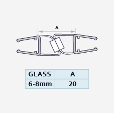 Dual 008C1W-180 profile drawing with dimensions