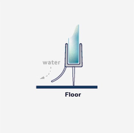 Dual 009A2 fitting diagram: where the seal sits on the glass