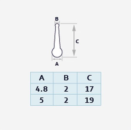 E091 profile drawing with dimensions
