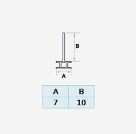 F017 profile drawing with dimensions
