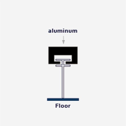 F027 fitting diagram: where the seal sits on the glass