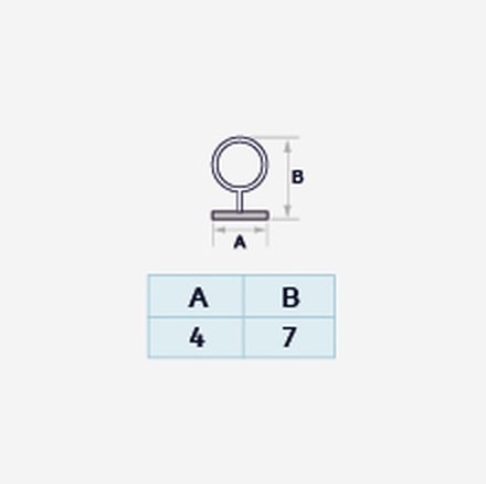 F032 profile drawing with dimensions