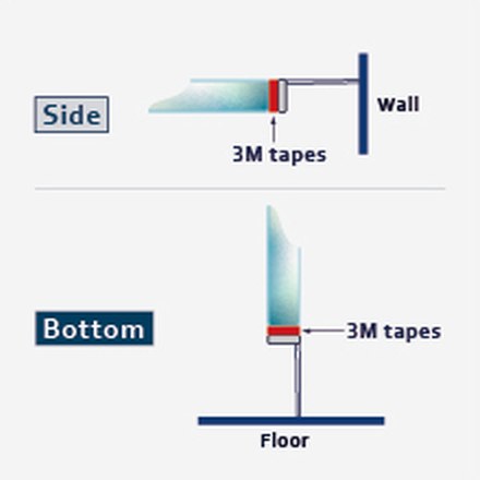 F222 / F292 fitting diagram: where the seal sits on the glass