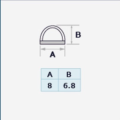 F223A profile drawing with dimensions