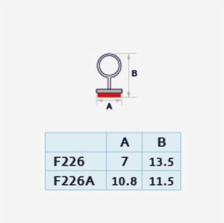 F226 / F226A profile drawing with dimensions