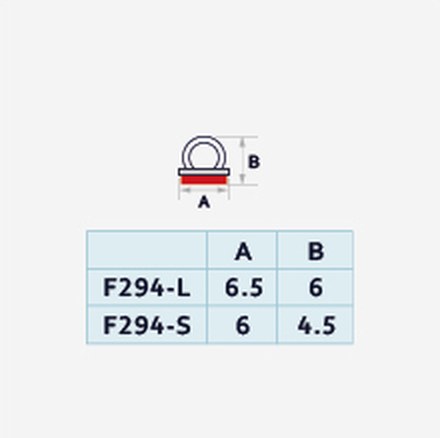 F294-L / F294-S profile drawing with dimensions