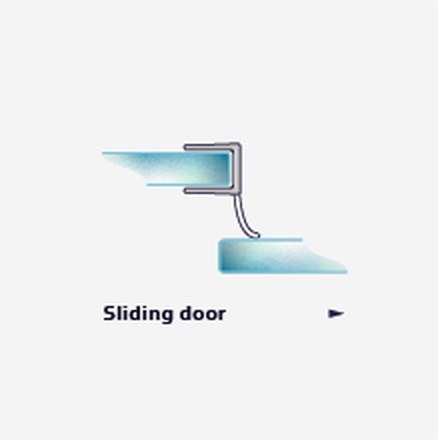GS004 fitting diagram: where the seal sits on the glass