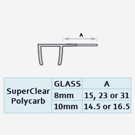GS004A profile drawing with dimensions