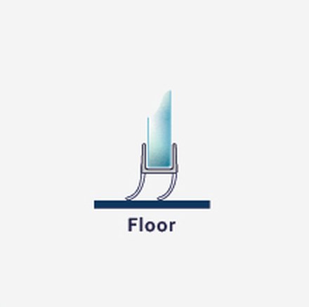 GS010H fitting diagram: where the seal sits on the glass