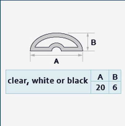 HRT profile drawing with dimensions