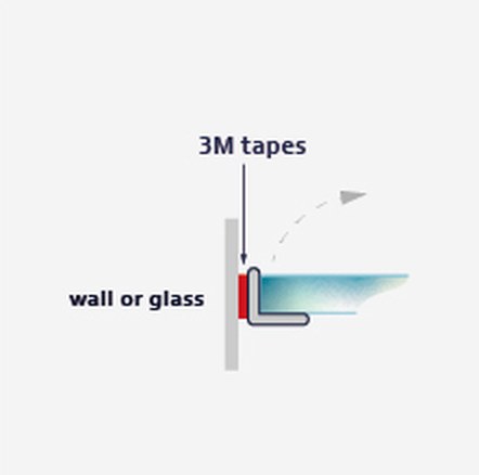 L104 fitting diagram: where the seal sits on the glass