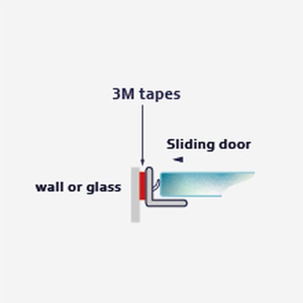L104A fitting diagram: where the seal sits on the glass