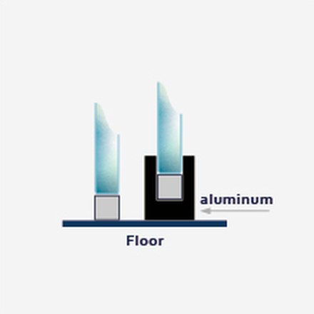 Plastic Spacers fitting diagram: where the seal sits on the glass