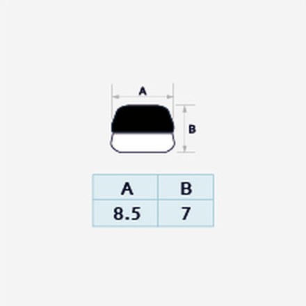 PO Magnet profile drawing with dimensions