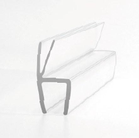 S003B superclear polycarbonate shower seal, product photo