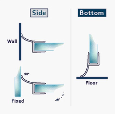 S005 fitting diagram: where the seal sits on the glass