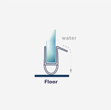 S007G fitting diagram: where the seal sits on the glass