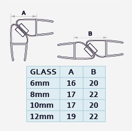S008A1W profile drawing with dimensions