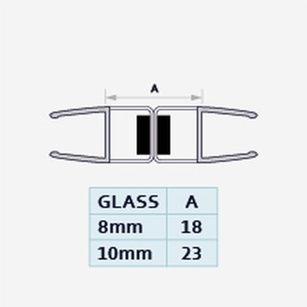 S008B profile drawing with dimensions