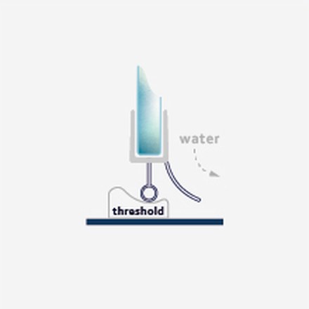 S009 fitting diagram: where the seal sits on the glass