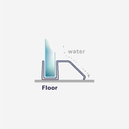 S011D fitting diagram: where the seal sits on the glass