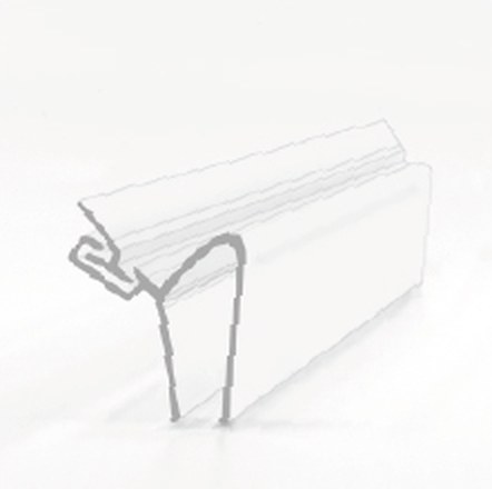 S013B5 superclear polycarbonate shower seal, product photo